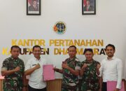 Detasemen Zeni Bangunan 5/I Kodam I Kunjungan ke BPN Dharmasraya