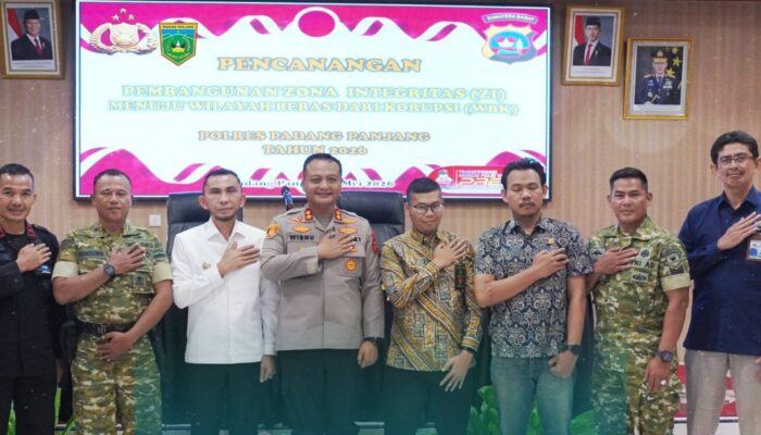 Polres Padang Panjang Canangkan Zona Integritas, Wawako Allex Beri Apresiasi