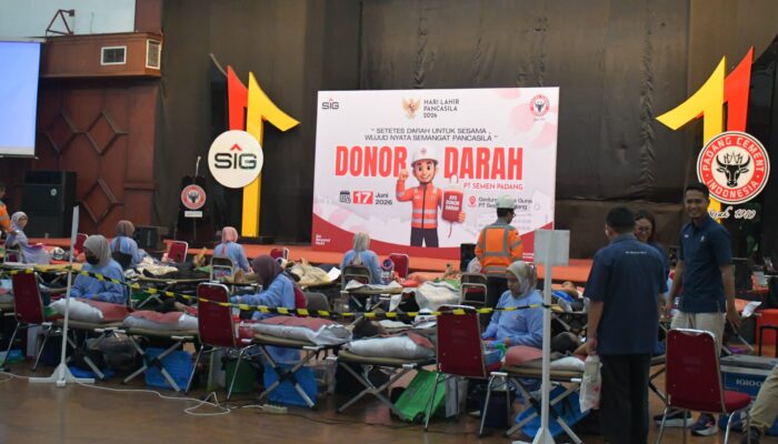 Semarakkan Hari Lahir Pancasila, PT Semen Padang Sumbangkan 312 Kantong Darah kepada PMI