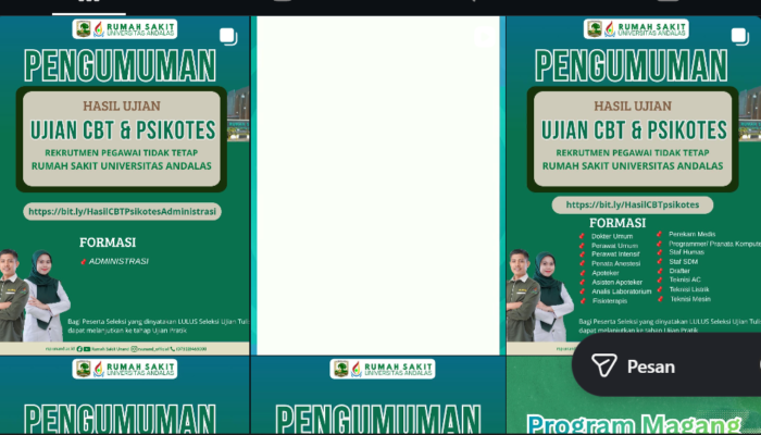 Kisruh Penerimaan Pegawai Tidak Tetap Unand, Dirut RS Minta Buka Data
