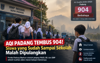 AQI Padang Tembus 904, Siswa Sudah Sampai Sekolah Dipulangkan